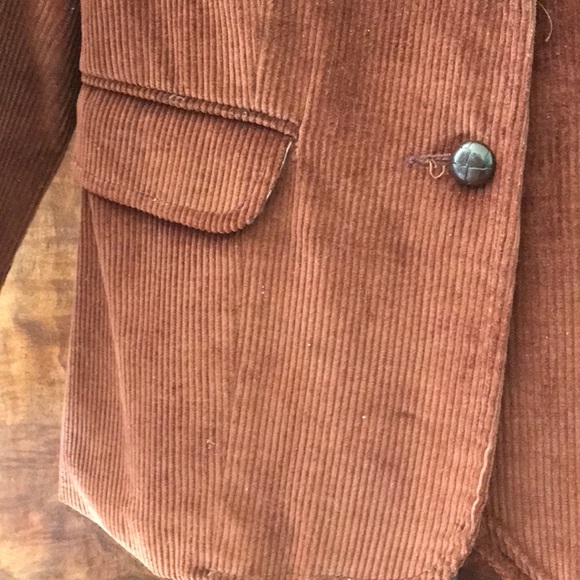Vintage Oscar de la Renta Brown Corduroy Blazer - Picture 4 of 8